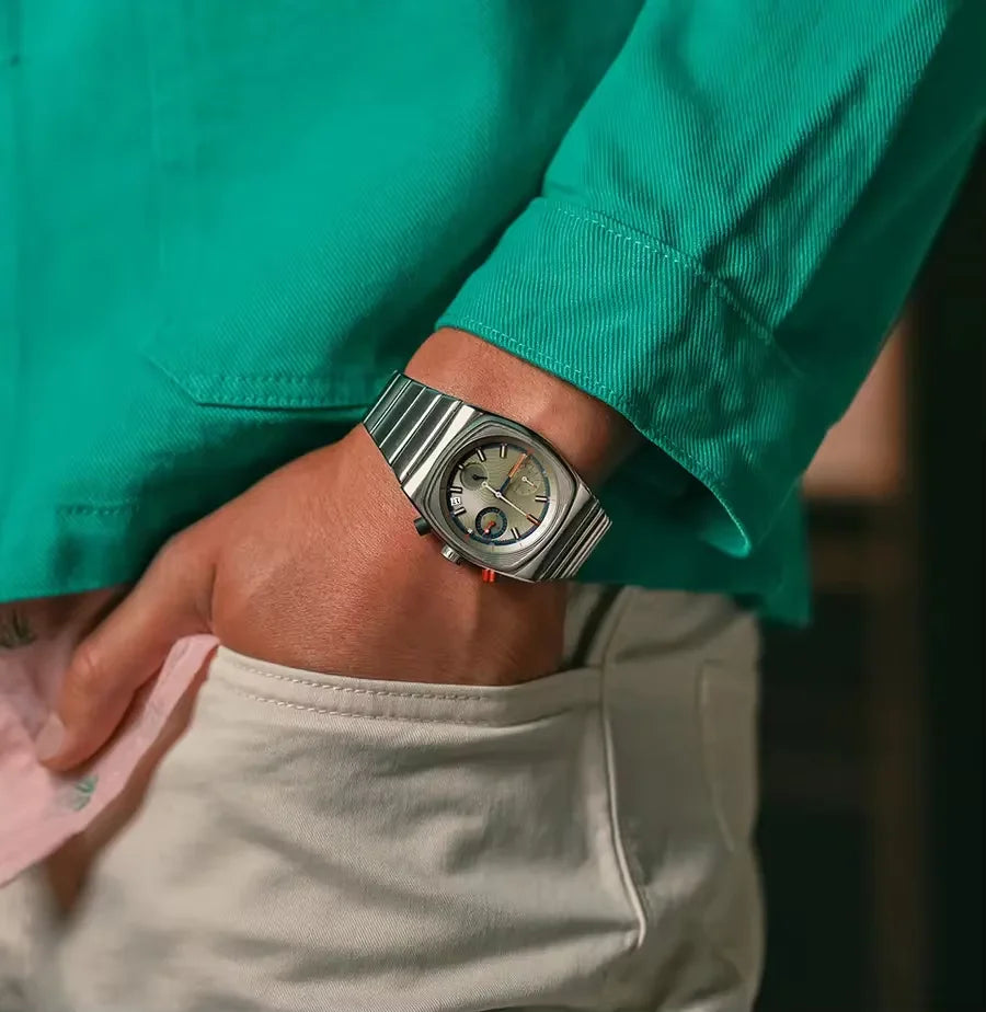 2025 Silver square watch niche light luxury, high-end men's watch, trendy watch