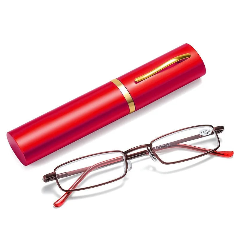 Unisex Reading Glasses Men Women Ultra-light Portable Anti-fatigue Presbyopia Eyeglass With Case Diopter Eyewear +1.0 ~+4.0