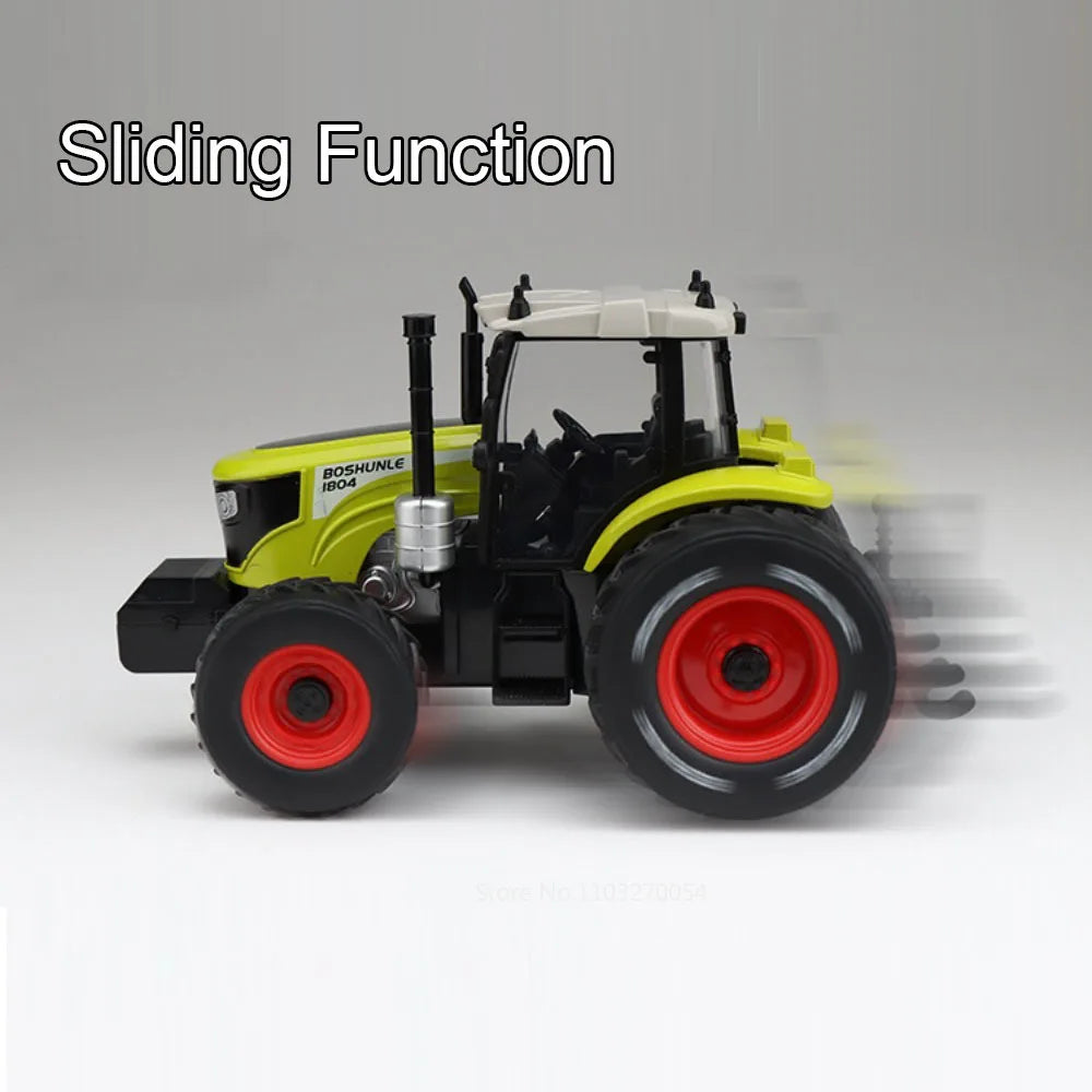 1:32 Alloy Excavator Bulldozer Diecast Models Toys Car with Sound Light Front Wheel Steering Engineering Vehicles Children Gifts