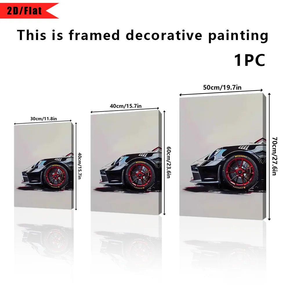 Popular Super Sports Car GT3 RS Graffiti Wall Art, HD Canvas Poster, Home Decor