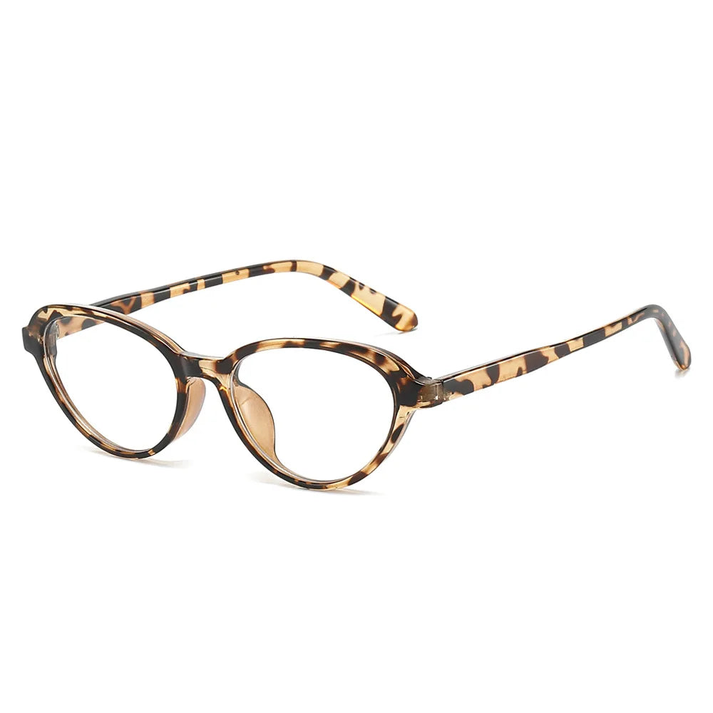 JNPCXI Fashion Cat Eye Sunglasses Women Tea Green Shades UV400 Retro Men Clear Lens Frame