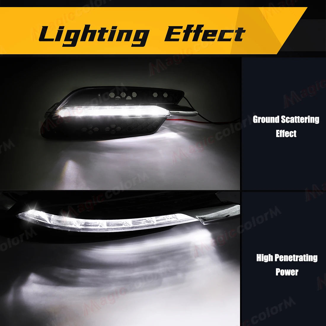 For Mercedes Benz W204 Sport AMG C300 C350 2008 2009 2010 2011 LED Daytime Running Lights DRL Front Bumper Headlights Daylights
