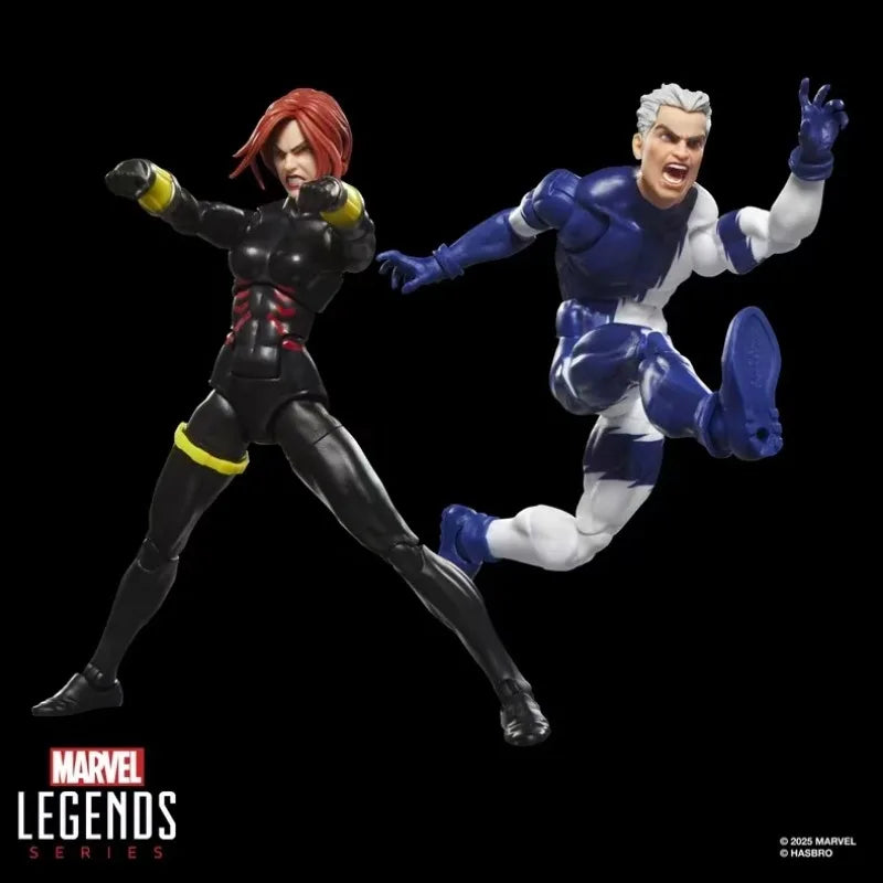 Original Hasbro Marvel Legends Series Black Widow and Quicksilver Action Toy Figure