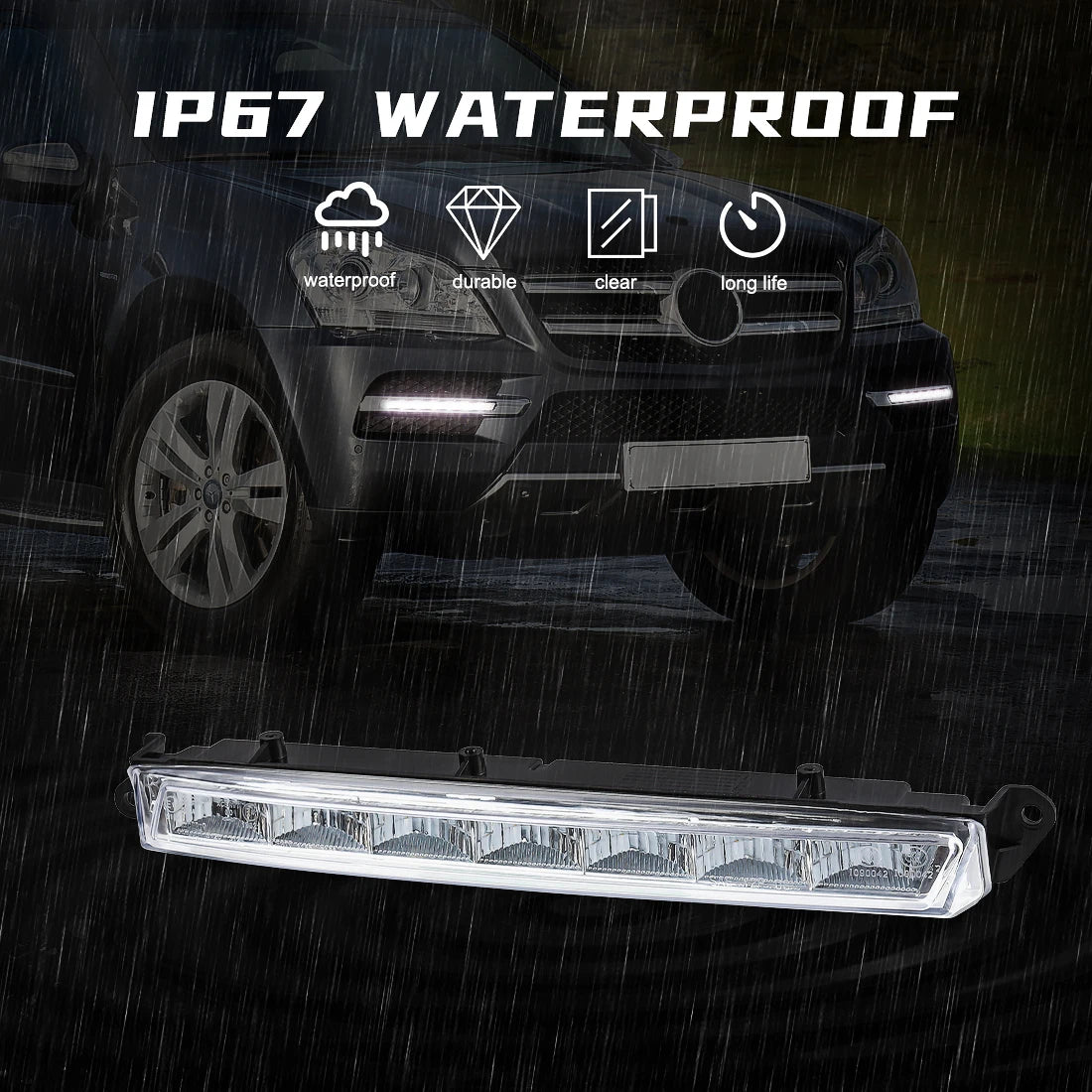 OE: 1649060451 1649060351 DRL For Mercedes Benz X164 GL320 GL350 GL450 GL550 ML63 AMG X166 2007-2013 LED Daytime Running Lights