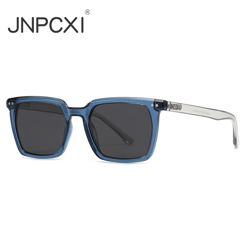 JNPCXI New Vintage Polarized Square Sunglasses Women Blue Gradient Mirror Shades UV400 Fashion Punk Men Sun Glasses