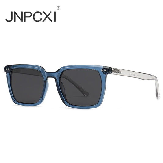 JNPCXI New Vintage Polarized Square Sunglasses Women Blue Gradient Mirror Shades UV400 Fashion Punk Men Sun Glasses