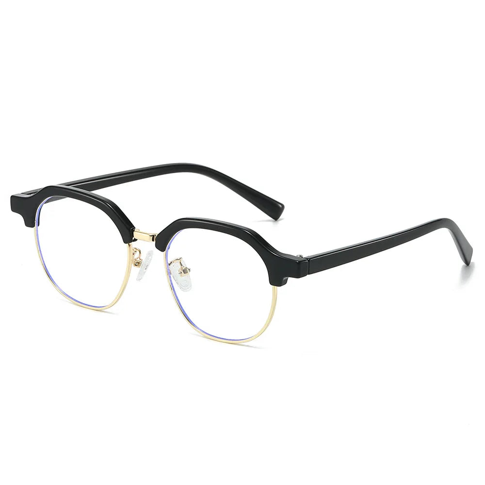 JNPCXI New Ins Popular Fashion Square Semi-Metal Women Sunglasses Shades UV400 Men Trending Clear Lens Frame