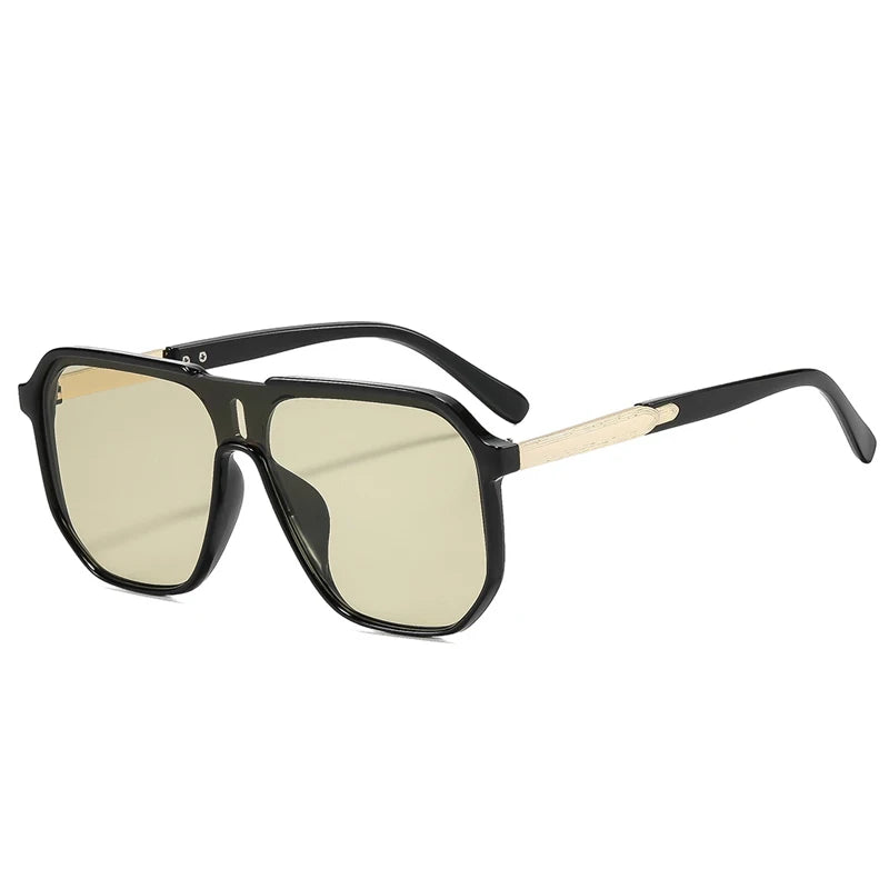 JNPCXI New Oversized Square Women Sunglasses Fashion One Piece Gradient Shades UV400 Retro Men Sun Glasses