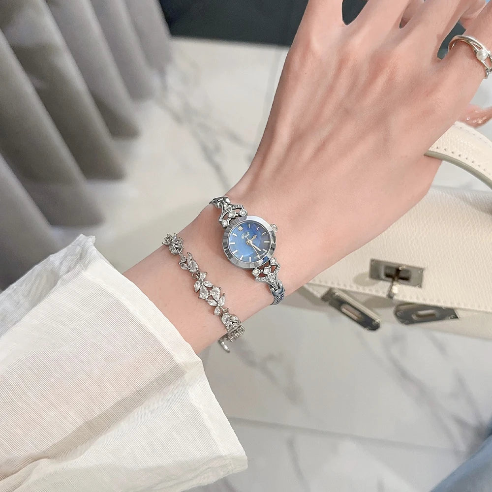 GEDI Ladies Watches Fashion Quartz Wristwatches Exquisite Waterproof Small Bracelet Gold Silver Watch Gifts for Girlfriend Girls