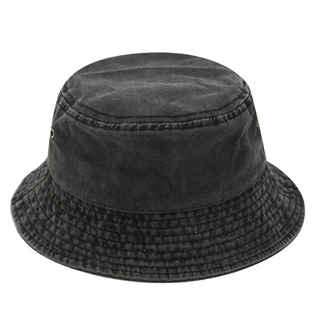 Fisherman Hat Vintage Denim Bucket Hats Outdoor Unisex Washed Cotton Panama Hats