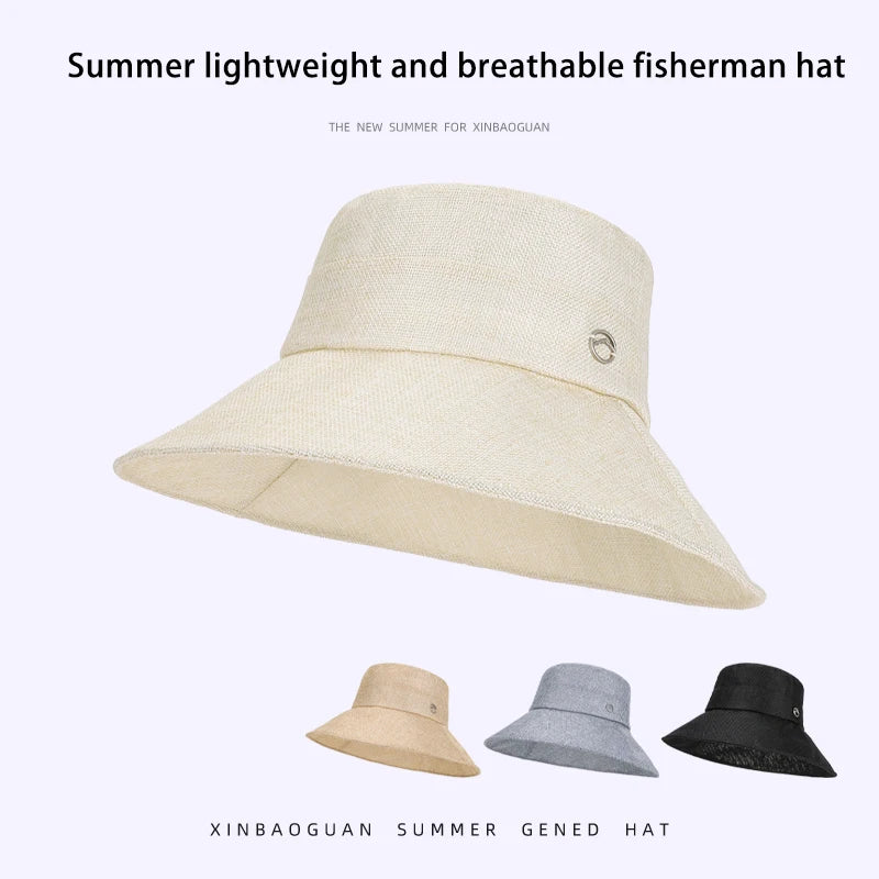 6186-Spring and summer outdoor travel sun hat, fashionable, simple and versatile, sunprotectionhatfor men and women, large brim,