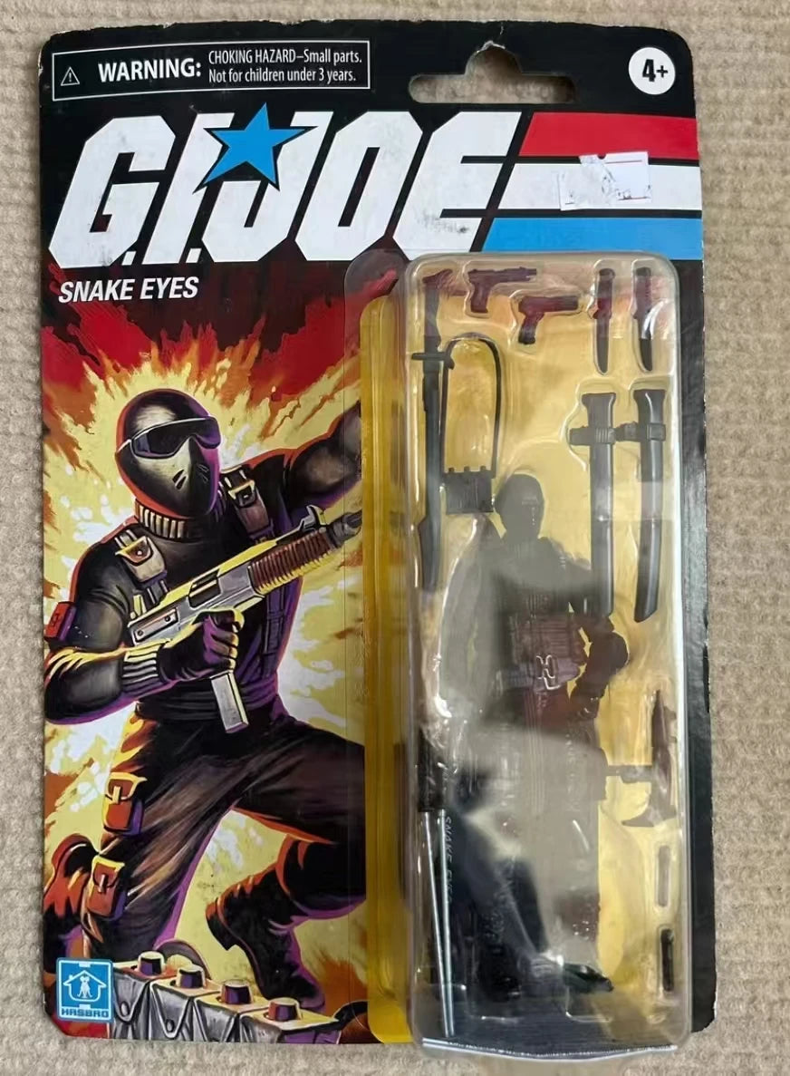 Original Hasbro G.I. Joe Classified Series Retro Collection Snake Eyes Anime Figure Toy Model Collection