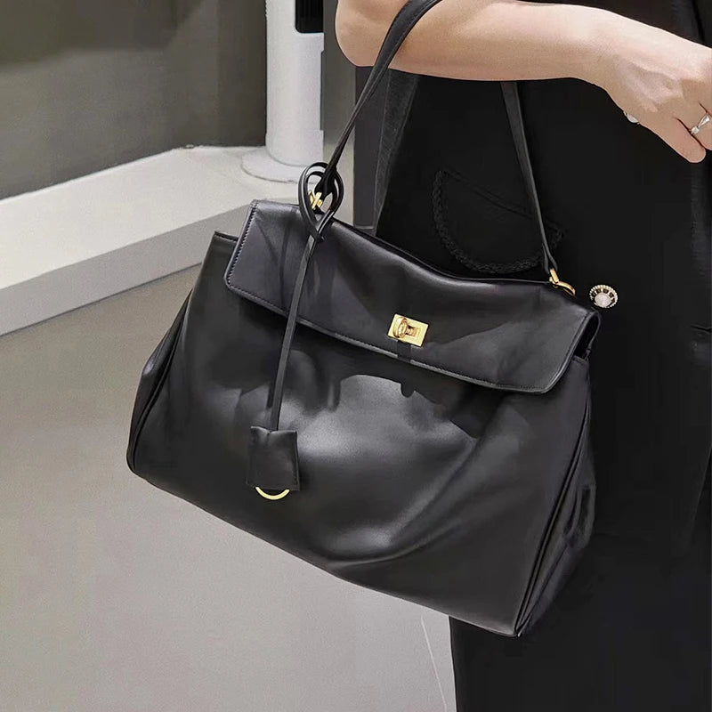 women's Genuine leather Underarm Bag Female luxury designer cowhide shoulder bag Ladies Large Capacity crossbody messenger bag