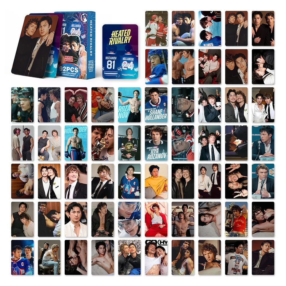 92PCS TV Show Heated Rivalry Collectible Photocards Set Featuring Shane Hollander And Ilya Razanov Lomo Card Stickers Fans Gift