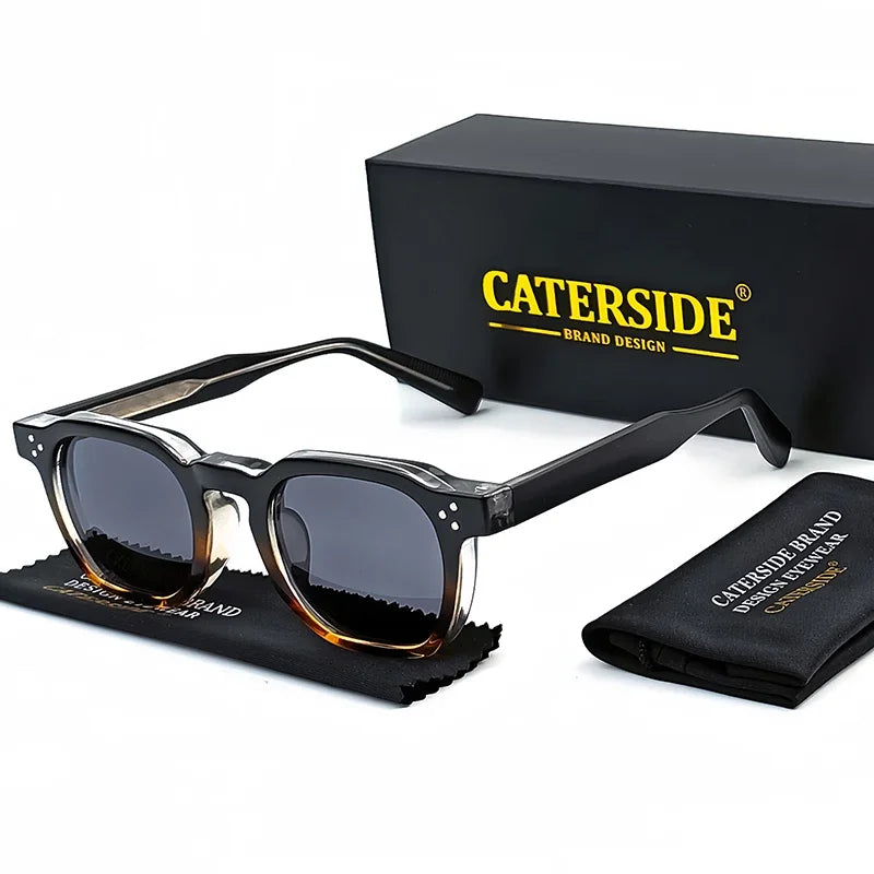 CATERSIDE New Retro Punk Square Sunglasses Men Small Frame Personalized Design Sun Glasses for Women Travel Party Festival Gift