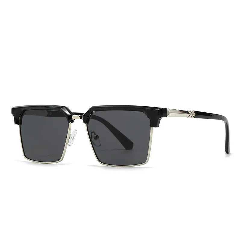 JNPCXI Square Women Fashion Sunglasses Gradient Men Vintage Blue Sun Glasses Shades UV400
