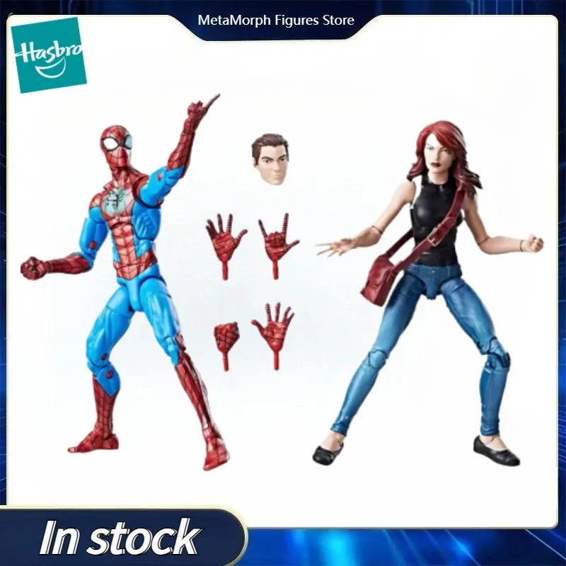 Original Hasbro Marvel Legends Series Spider-Man and Mary Jane Watson Anime Figure Toy Collection Model