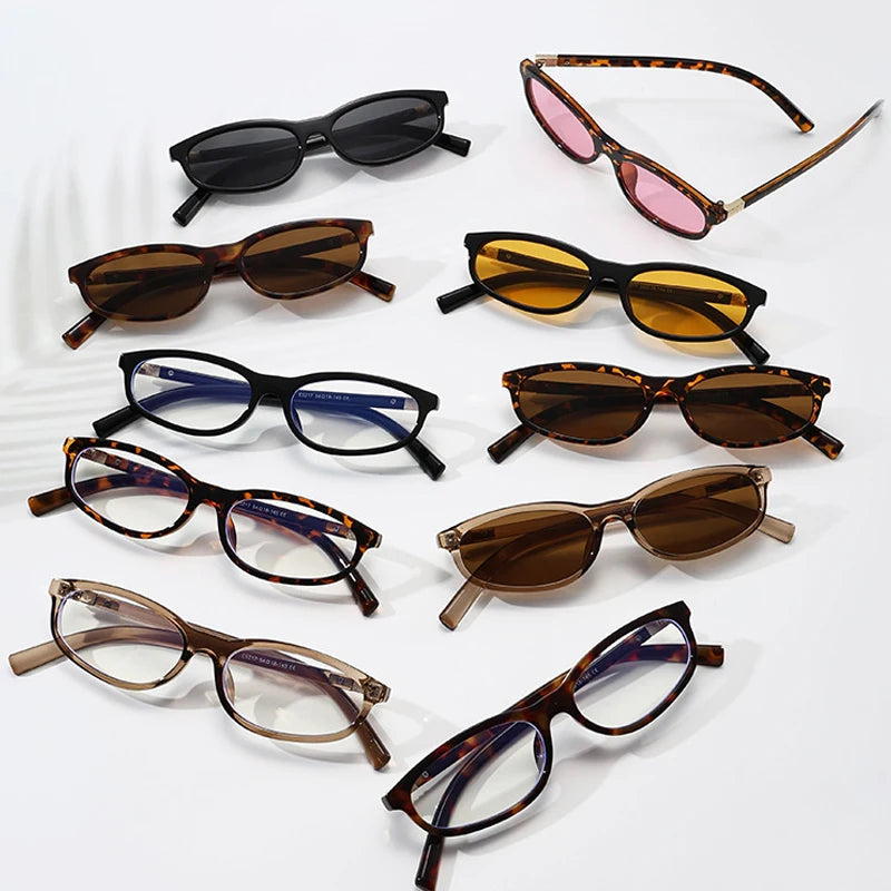 JNPCXI New Fashion Oval Sunglasses Women Retro Small Frame Sunglasses Luxury Brand Design Travel Sunglasses UV400