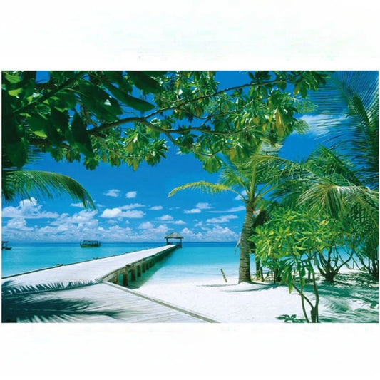 Adult Jigsaw Puzzle 1000 Pieces Coconut Palms 75*50cm Stress Relief Entertainment Toys Paper Puzzles High Quality Christmas Gift
