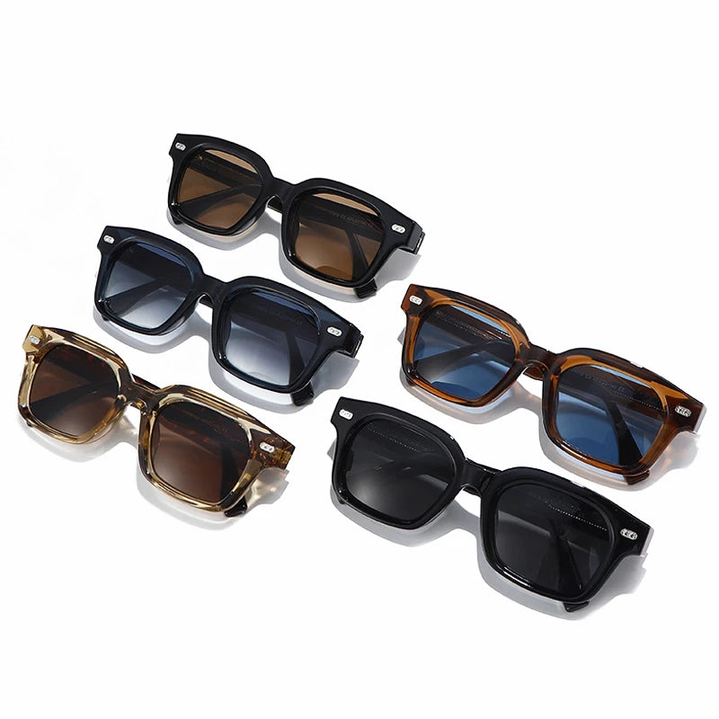 JNPCXI Retro Square Sunglasses for Men WomenVintage Classic Sun Glasses Fashion Stylish Shades with Metal Pins 604475