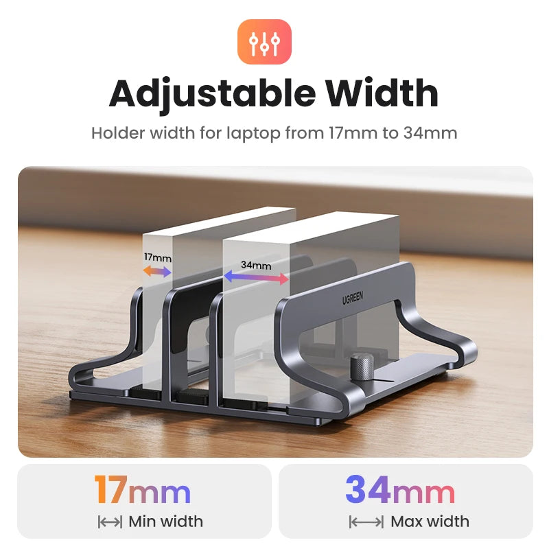 Vertical Laptop Stand For MacBook Air Pro Triple Slots Aluminum Notebook Stand