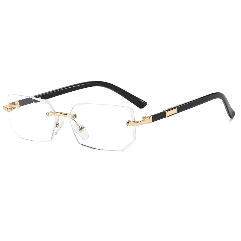 1 Pair of Men'S Fashionable Minimalist Square Frameless Glasses Suitable for Daily Wear Home Wear Photo Styling