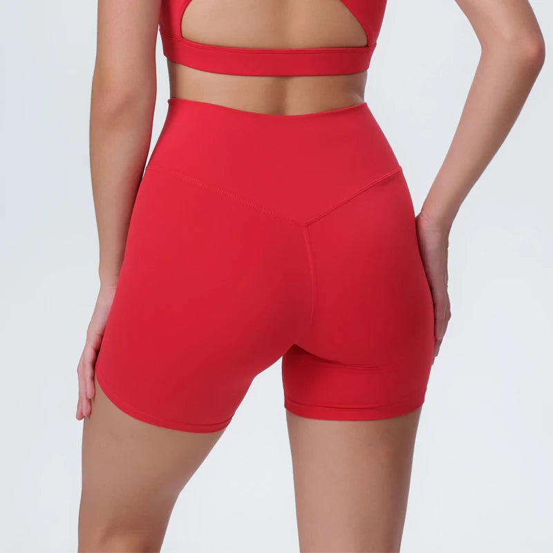 DIA FIT JOY New Naked feel tight fitting pants cycling yoga pants high waisted and hip lifting sports shorts fitness pants