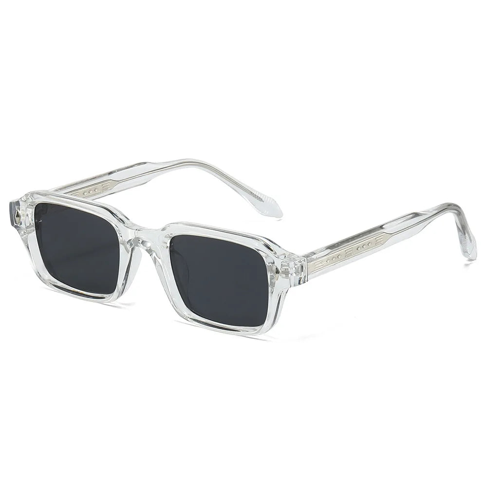 JNPCXI Quality Square Sun Glasses for Women Men Stainless Steel Metal Core CP Frames UV400 Sunglasses Travel Holiday Shades