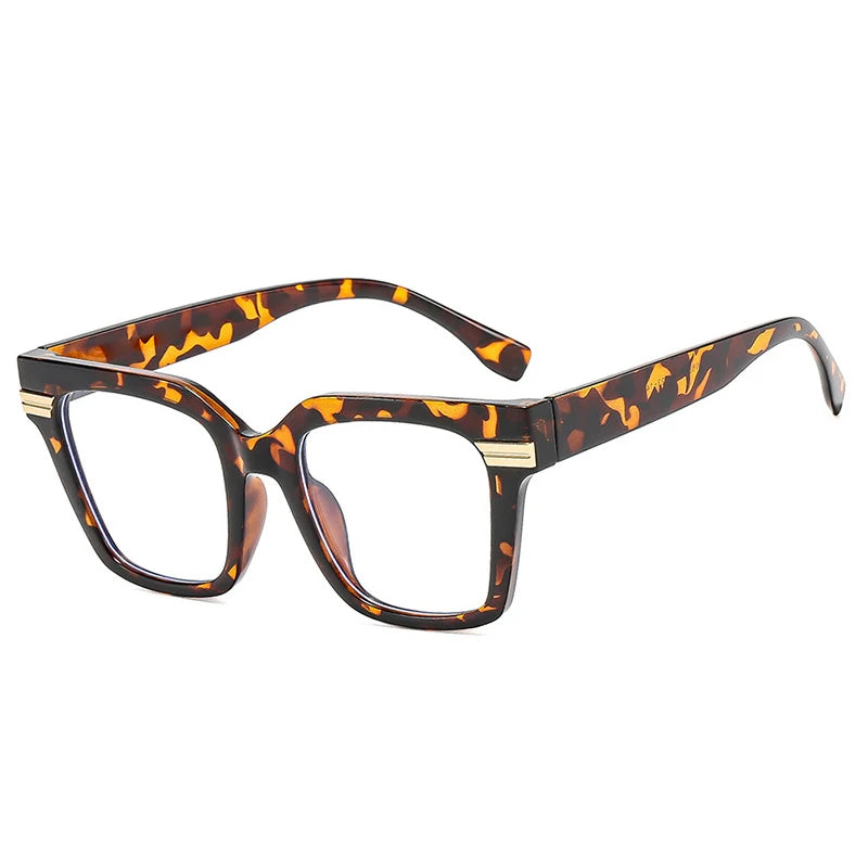 JNPCXI New Fashion Square Glasses Frame Women Clear Anti Blue Light Eyewear Vintage Men Optical Blue Green Frame