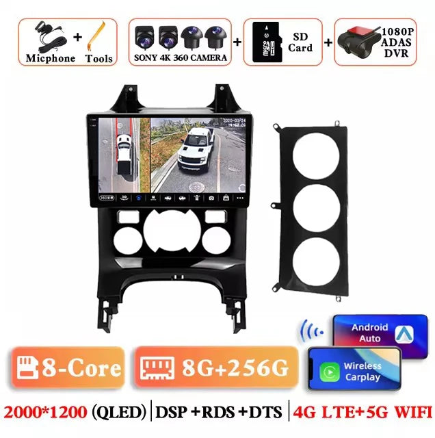 Android 15 Wireless Carplay Auto Car Radio for Peugeot 3008 2009-2015 Car Multimedia Player GPS 4G+WiFi Navigation Head Unit