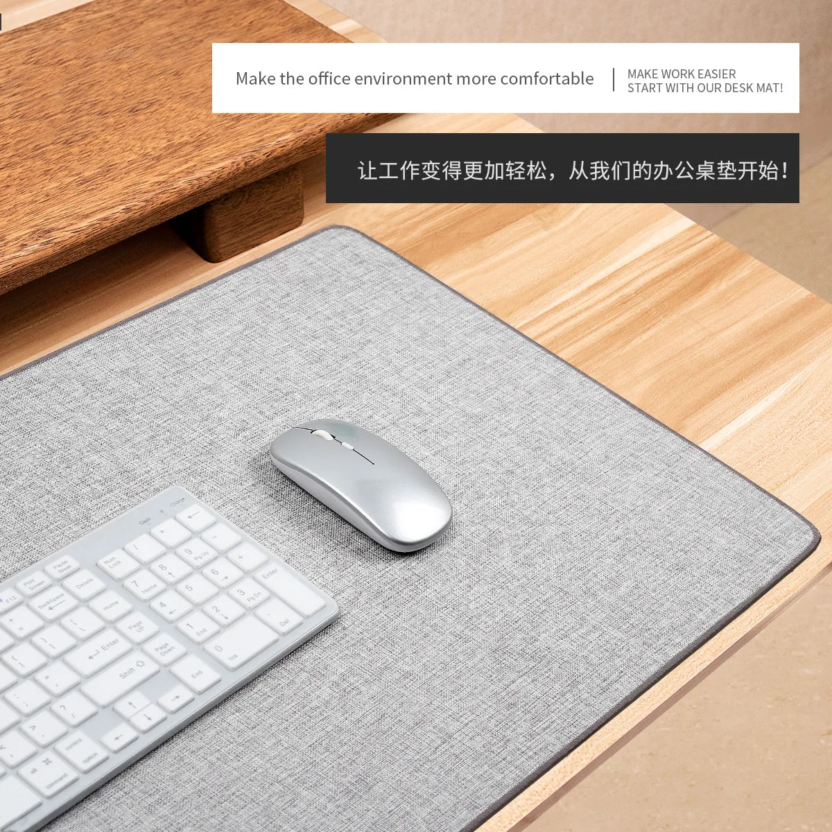 Gaming Mouse Pad Cotton and Linen Rubber XXL Large Desk Mat Gaming PC Waterproof Desk Mat Keyboard Computer Non-slip Desk Pad