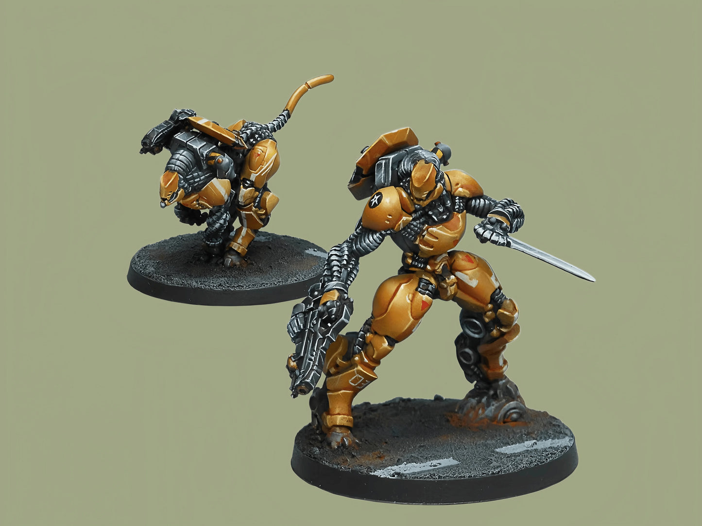 Die Cast Resin Model Assembly Kit, GK, Resin Combat Team 2, Unpainted, Including Base