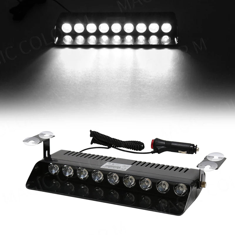 9 LED Car Strobe Light Fireman Emergency Windshield Agricultural Flash Warning Signal Beacon Truck Trailer Vehicle 12v