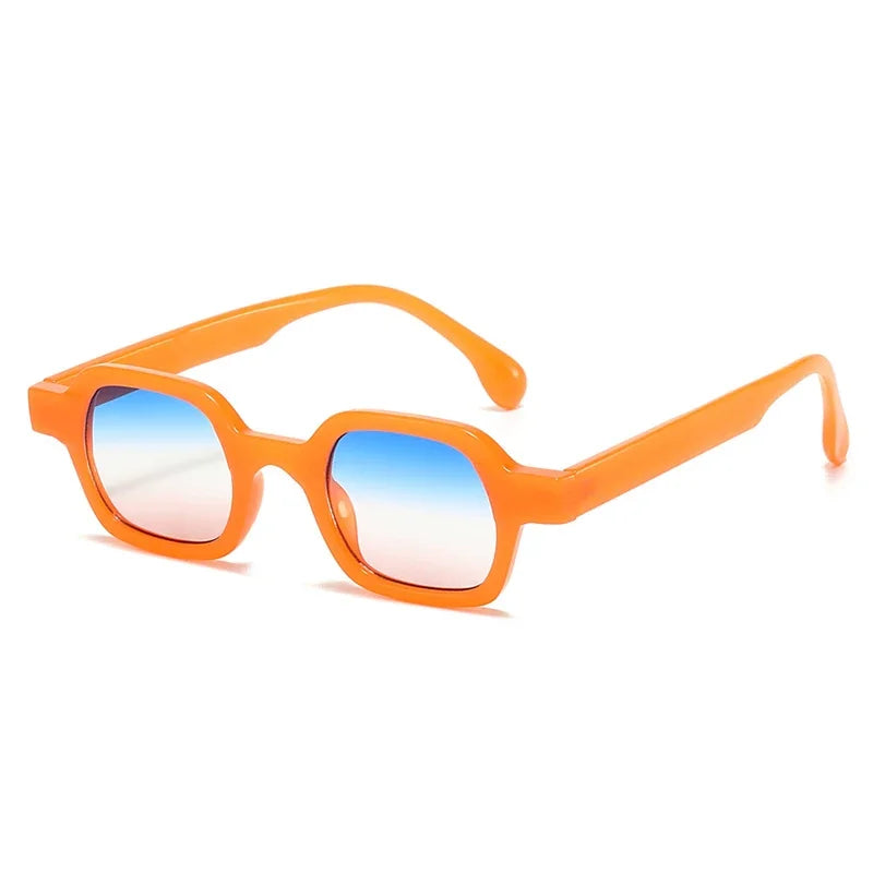 JNPCXI Fashion Small Polygon Square Women Sunglasses Retro Gradient Men Shades UV400 Sun Glasses