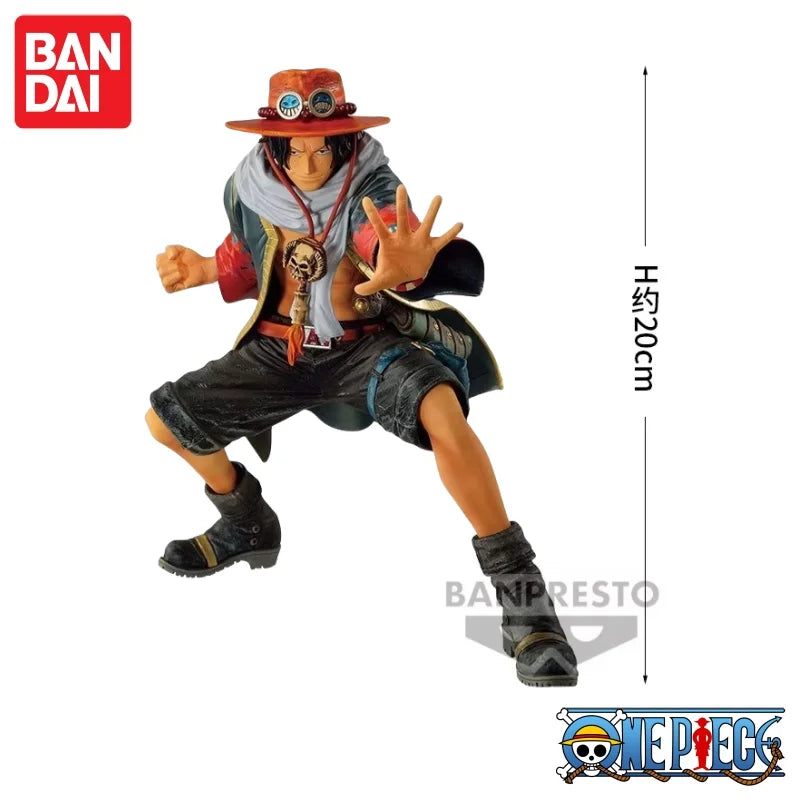 Special OfferIn Stock Original Bandai Banpresto One Piece Portgas D Ace Figurine Anime Character Mol Collectible Toy GiftFigure