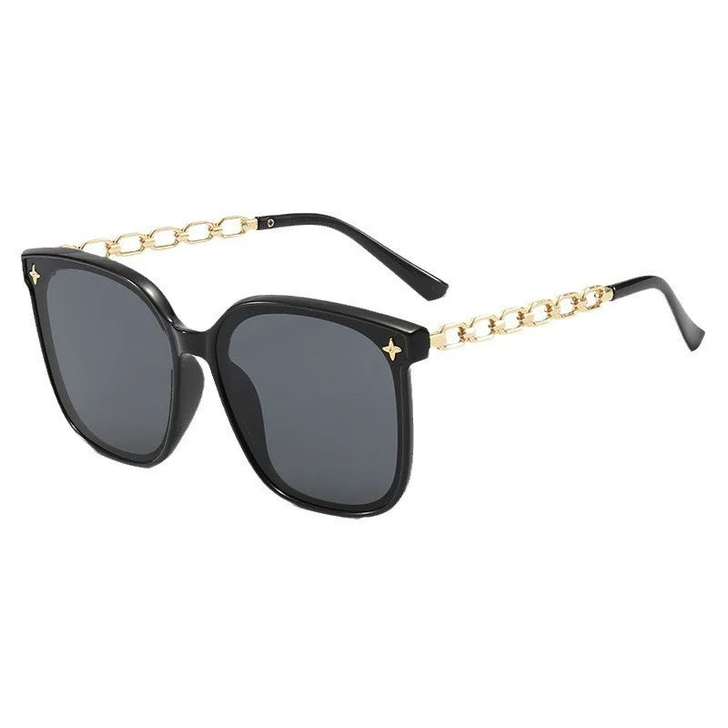 5pcs Classic Square Men's and Women's Sunglasses, Retro Large Frame UV Resistant Sunglasses