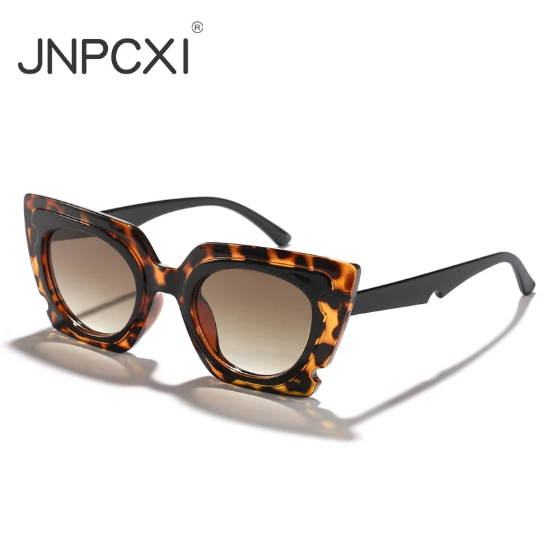 JNPCXI Vintage Cat Eye Sunglasses Woman Brand Designer Retro Square Sun Glasses Female Eyewear Fashion Driving Shades