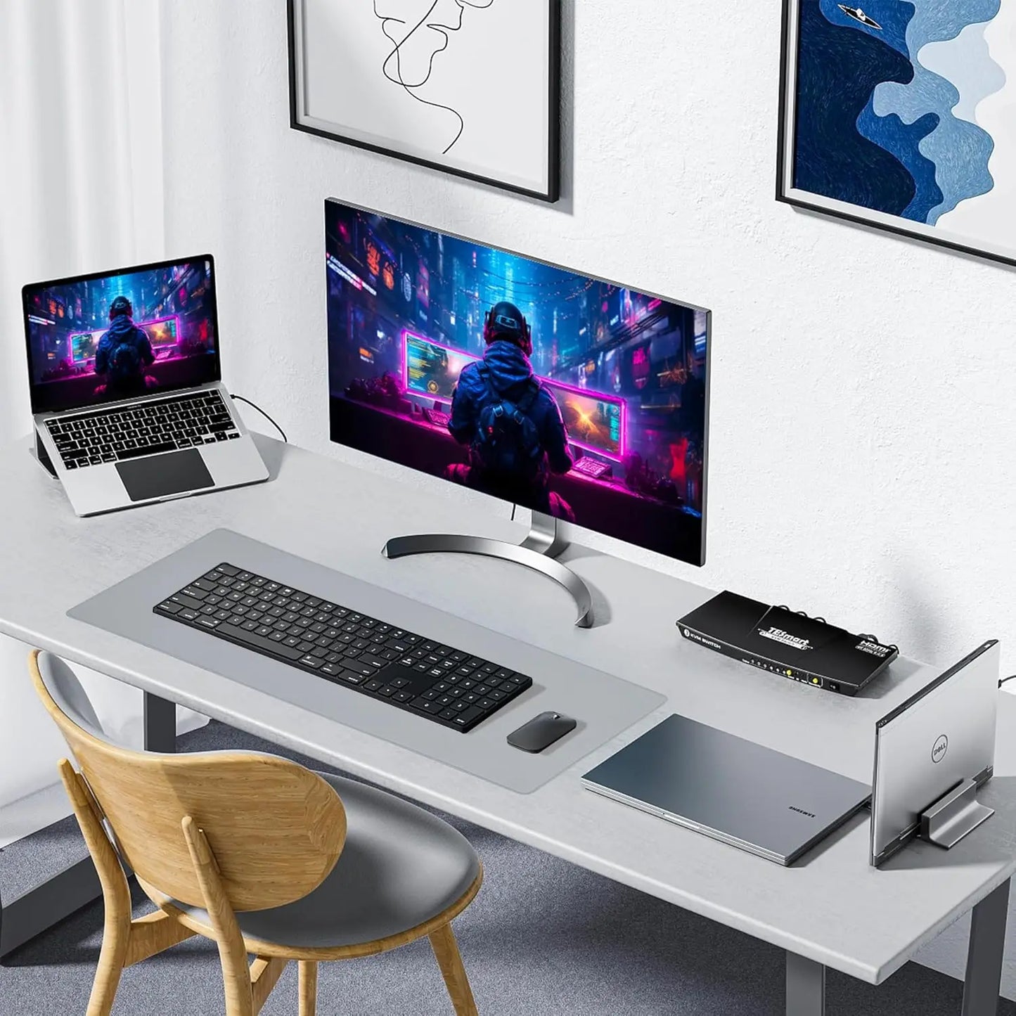 Waterproof Cloth Desk Mat, Large Mouse Pad, with Anti Slip Base, Stitched Edge, Desk Pad XXL Mousepad for Office ,Home ,Gamer