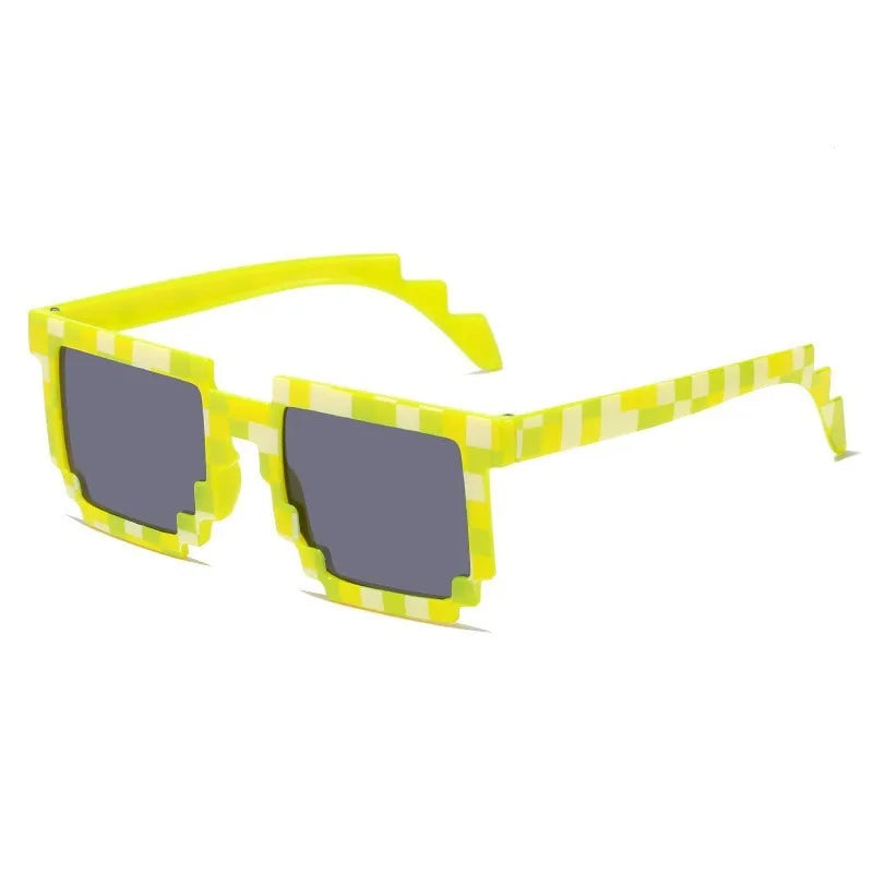 5PCS New Mosaic Glasses Fashion Trend My World Personalized Pixel Sunglasses