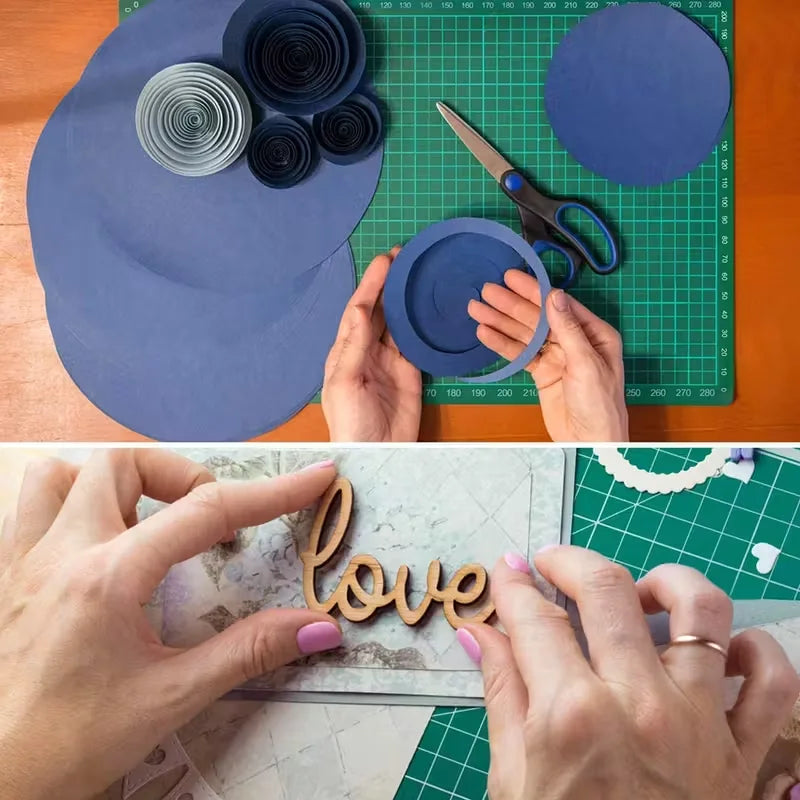 1pc Precision A2/A3/A4/A5 Desktop Cutting Mat with Measurement Guides, Ideal for Sewing & Craft Projects