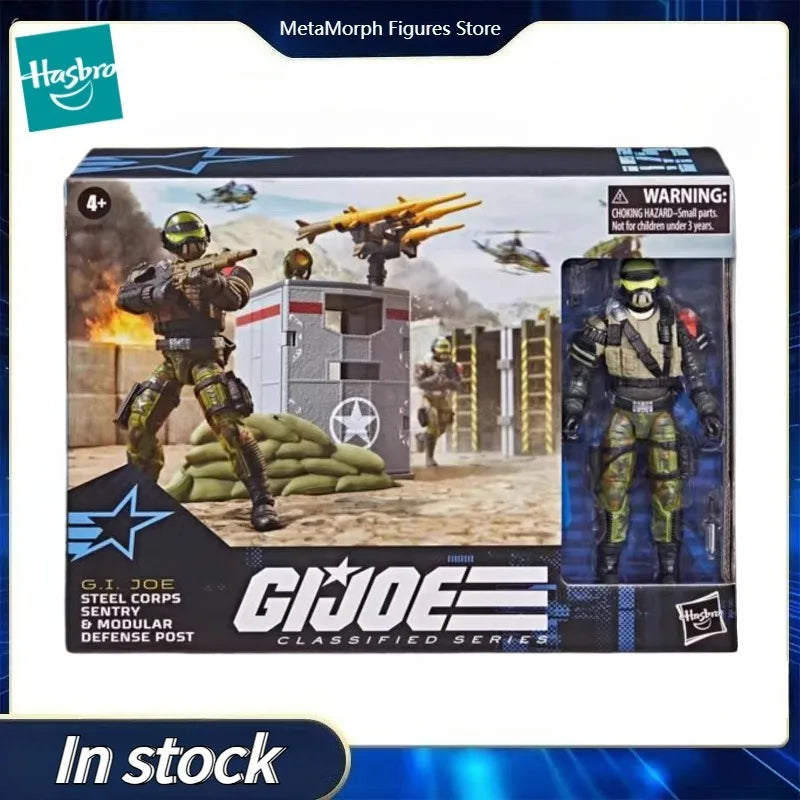 Original Hasbro G.I. Joe Classified Series 175 Steel Corps Sentry & Modular Defense Post Anime Figures Model Collection Toy