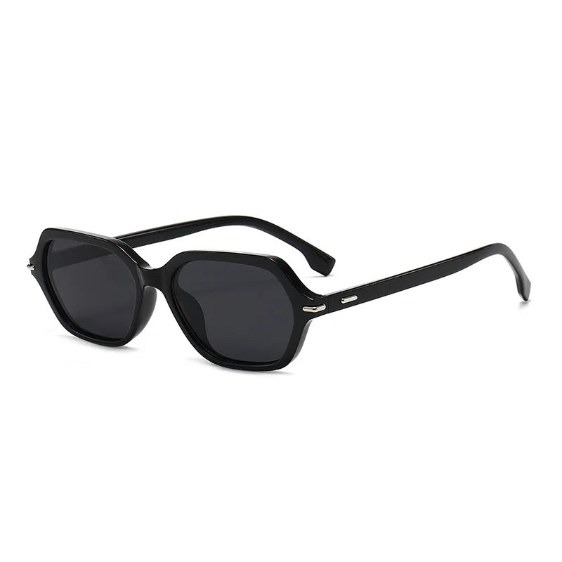 JNPCXI New Fashion Women Retro Leopard Frame Sunglasses Vintage Rivet Hexagon Design Square Sun Glasses Men UV Gafas De Sol