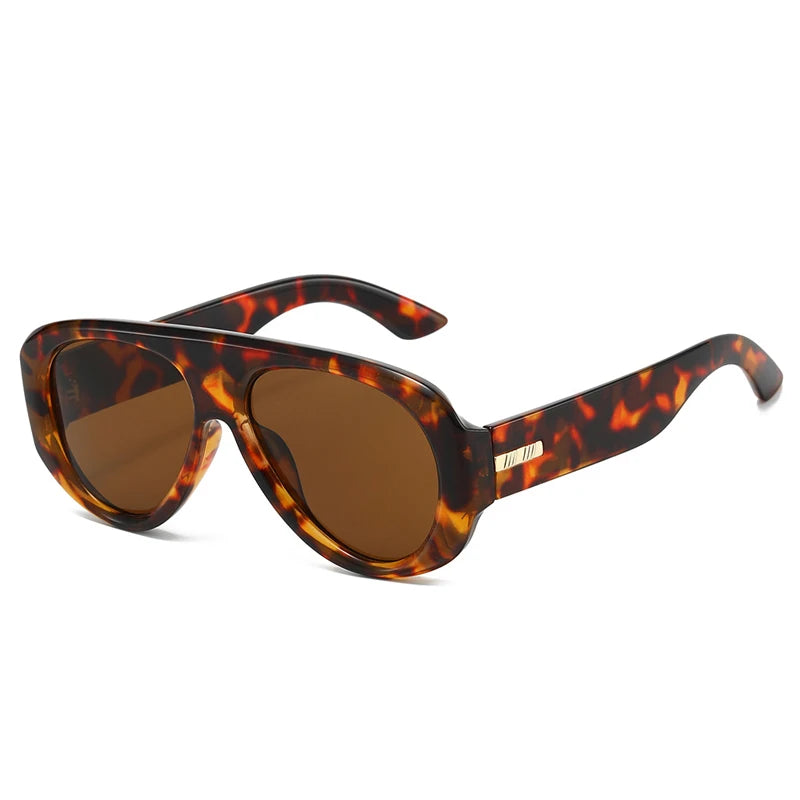 JNPCXI New Retro Large Sunglasses for Women Fashion Wide Legs Sun Glasses Gradient Color Glasses Goggles
