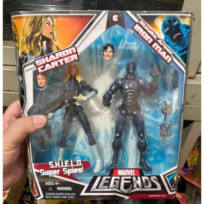 Original Hasbro Marvel Legends Series IRON MAN/SHARON CARTER Anime Figure Toy Model Collection