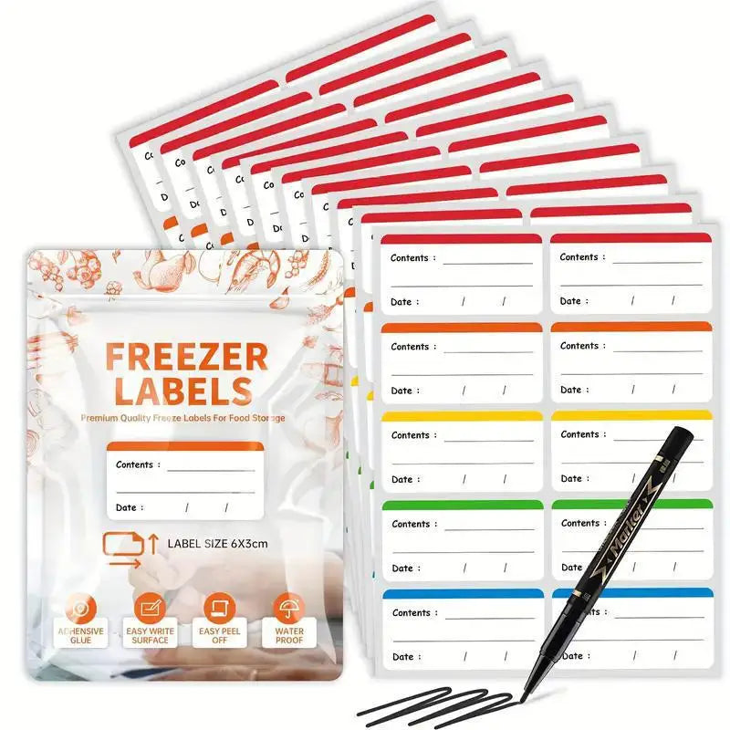 10sheets Colorful Refrigerator Labels Food Storage Labels Stickers for Food Containers