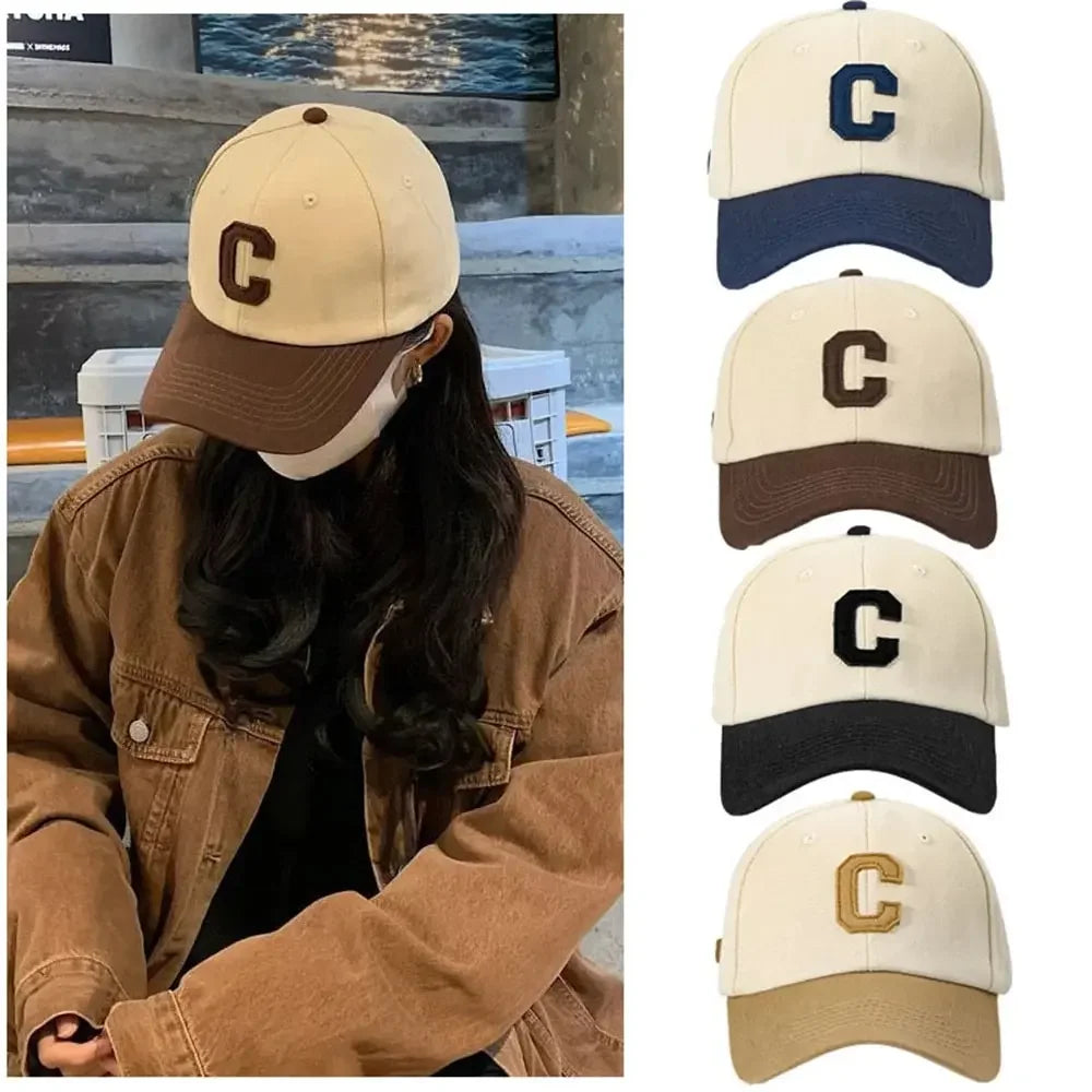 Baseball Cap Hat Fashion Letter C Patch Hat Summer Sun Visors Caps Season Hats