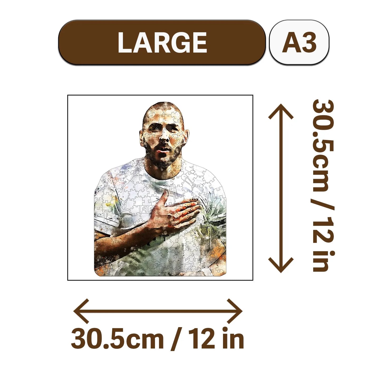 Football Genius Wooden Jigsaw Puzzle Wood Home Decor Painting Christmas and Halloween Gift Toy for Teen and Kid