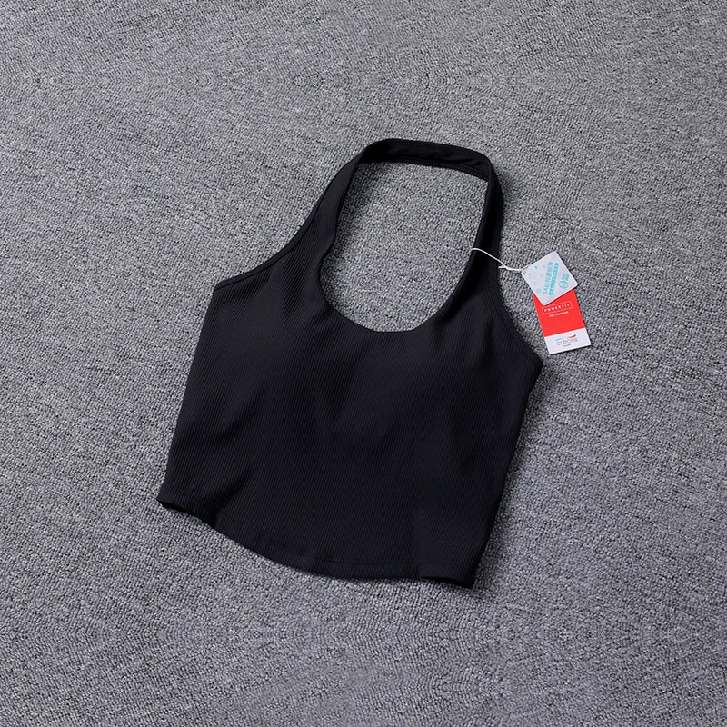 Yoga Fitness Sports Bra Sexy Back Super Soft Yoga Top Backless Padded Workout Gym Bra Solid Color Active Wear
