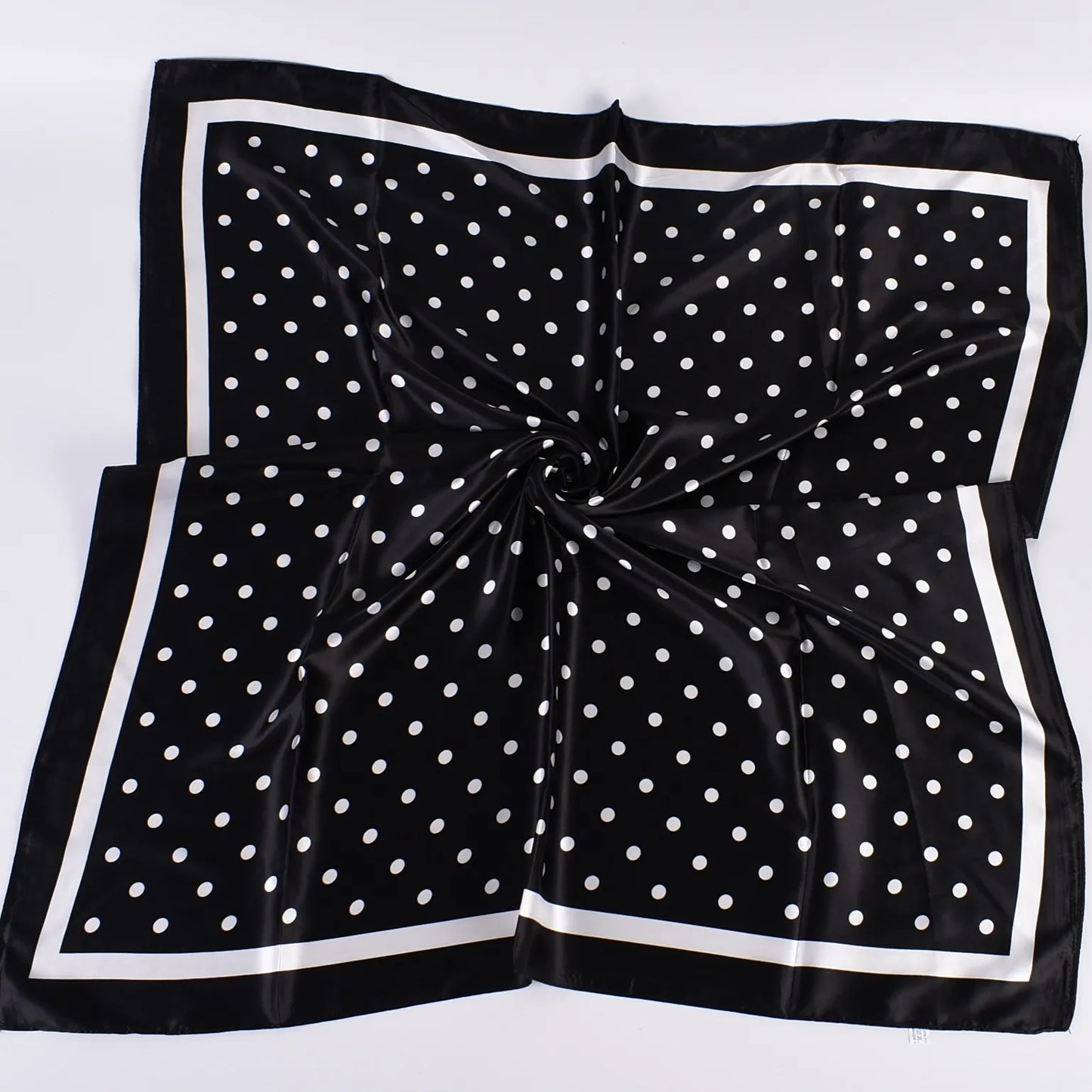 Summer new fashionable temperament wavelet dot 90CM large square scarf printed with fashionable square silk