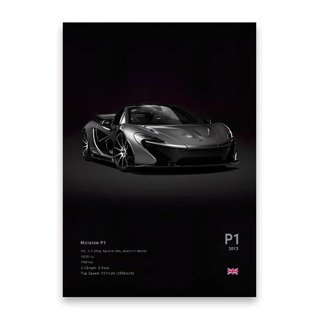 2013 Mclaren P1 Print Famous Brand Cars Canvas Wall Poster Room Decor